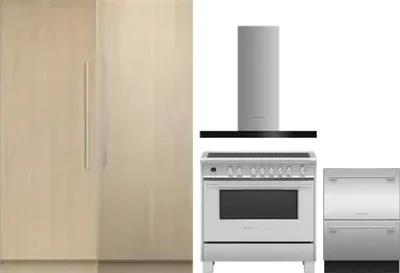 5 Piece Package Includes Refrigerator, Freezer, Range, Hood And Dishwasher
